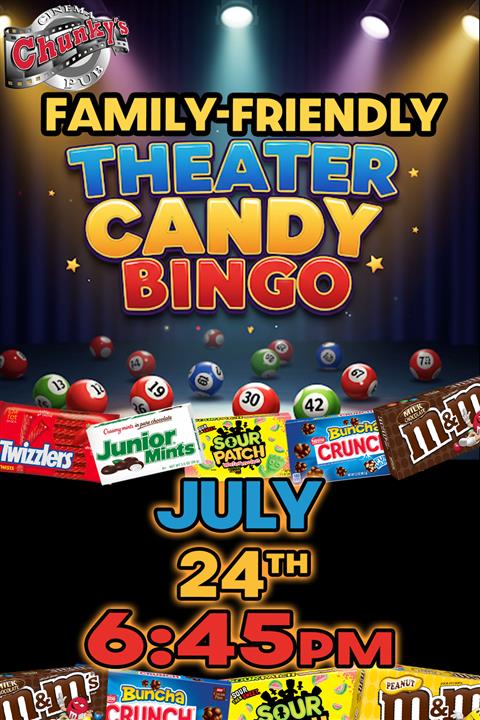 LIVE THEATER CANDY BINGO! 07/24/26 poster