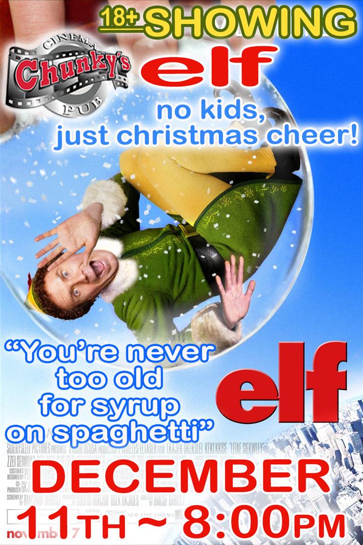 18+ SHOWING: ELF Movie Poster