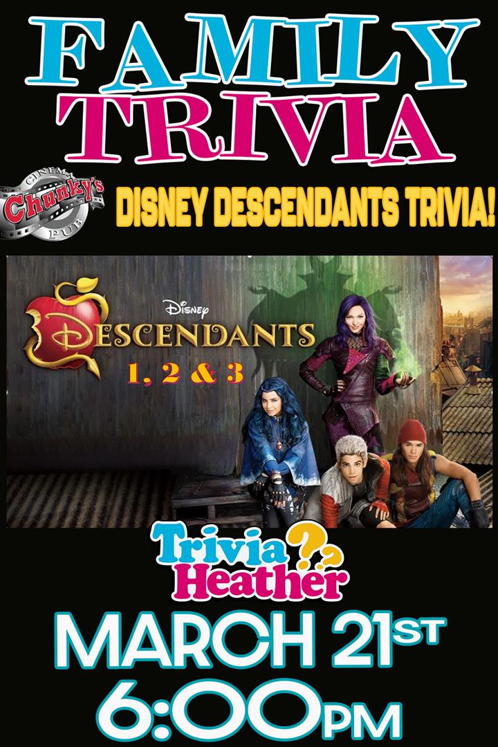 LIVE FAMILY TRIVIA: DISNEY DESCENDANTS! 03/21/26 Movie Poster