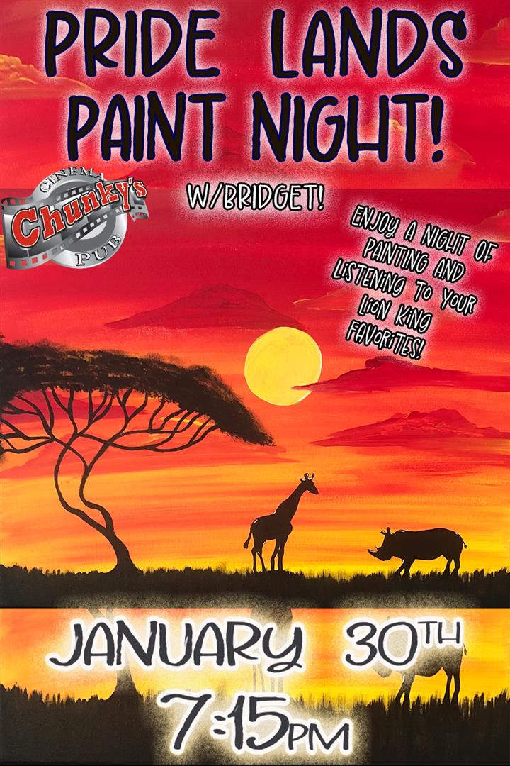 PAINT NIGHT: PRIDE LAND 1/30 Movie Poster