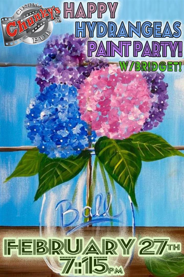 PAINT PARTY: HAPPY HYDRANGEAS! 2/27/26 Movie Poster
