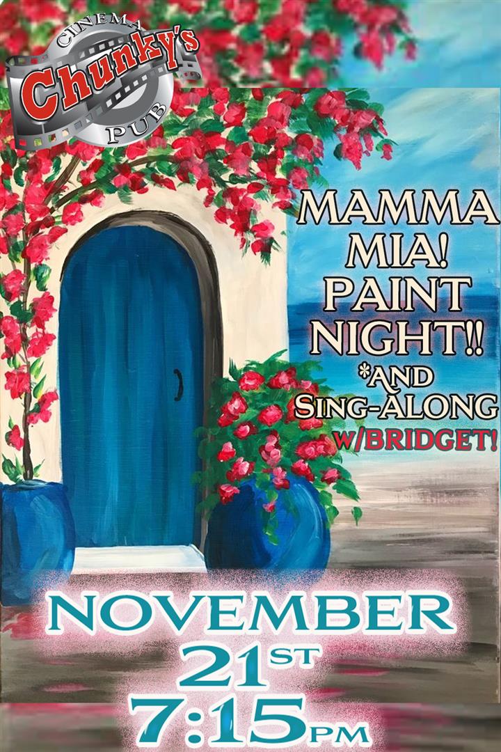 PAINT NIGHT: MAMMA MIA! 11/21 Movie Poster