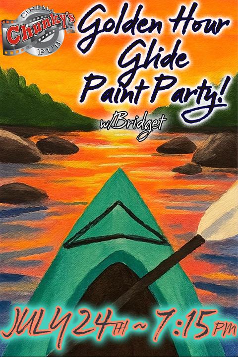 PAINT PARTY: GOLDEN HOUR GLIDE! 07/24/26 poster