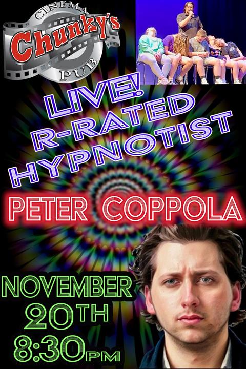 R RATED HYPNOTIST SHOW: PETER COPPOLA 11/20/26 poster