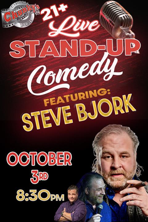 LIVE 21+ COMEDY: STEVE BJORK 10/03/26 poster