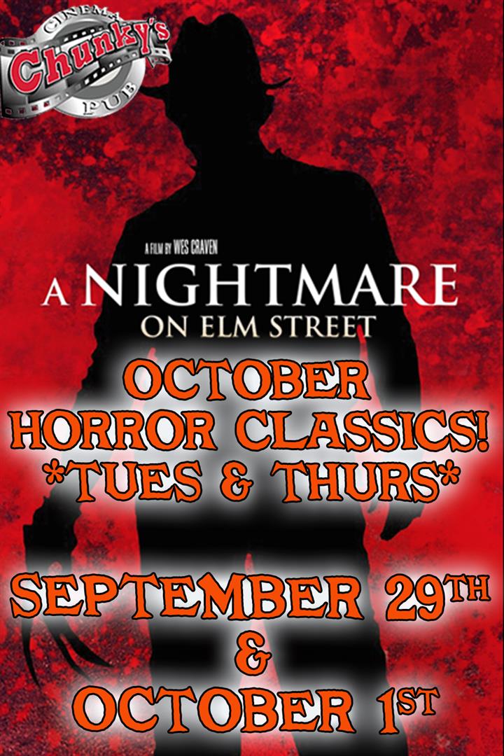 HORROR CLASSICS 2026: NIGHTMARE ON ELM ST 9/29 & 10/01 Movie Poster