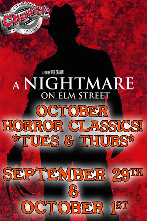 HORROR CLASSICS 2026: NIGHTMARE ON ELM ST 9/29 & 10/01 poster
