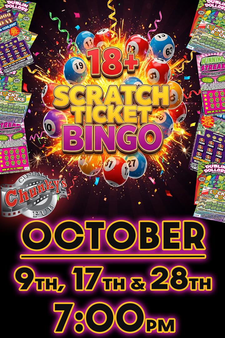 18+ LIVE SCRATCH TICKET BINGO NIGHT! 10/09/26 Movie Poster