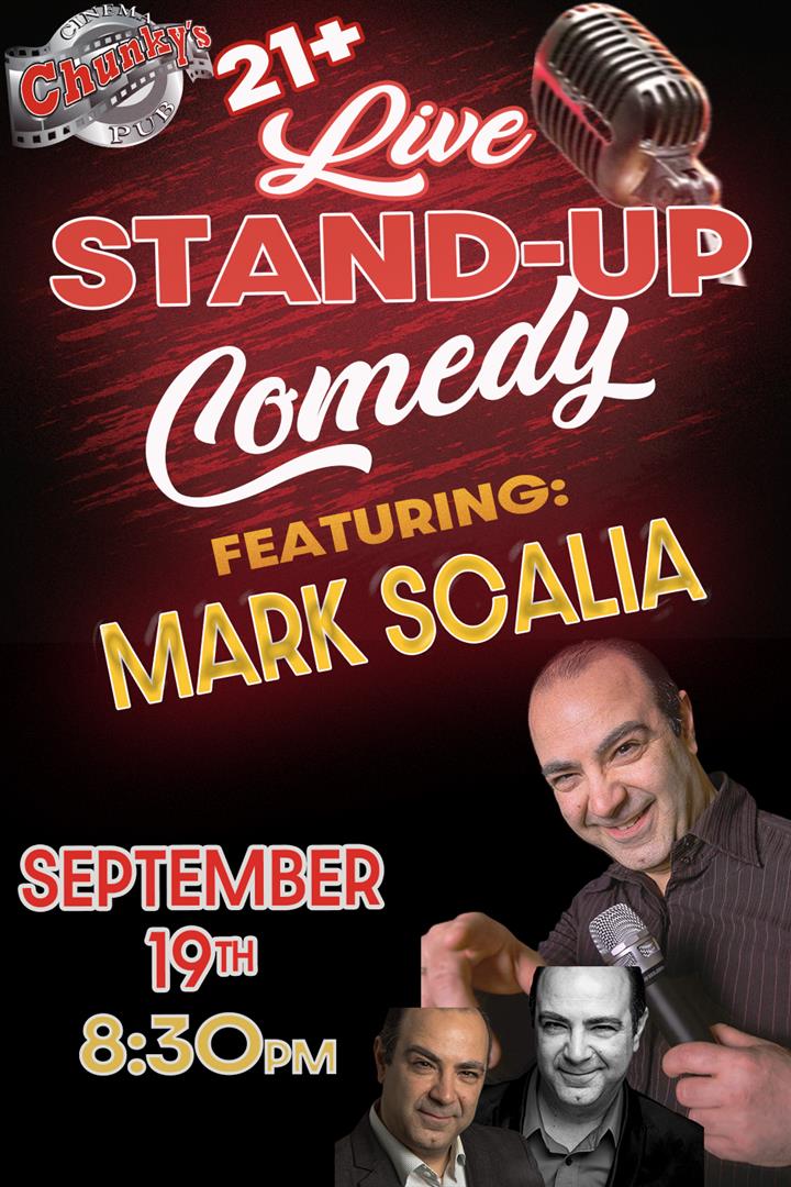 LIVE 21+ COMEDY: MARK SCALIA! 09/19/26 Movie Poster