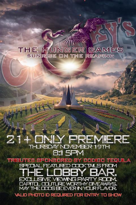 21+ SHOWING: HUNGER GAMES SUNRISE ON THE REAPING poster