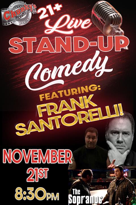LIVE 21+ COMEDY: FRANK SANTORELLI 11/21/26 poster