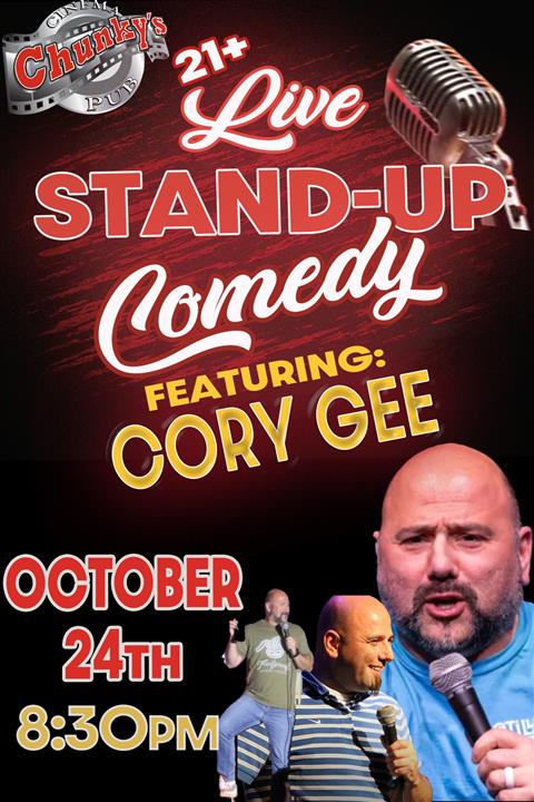LIVE 21+ COMEDY: CORY GEE 10/24/26 poster