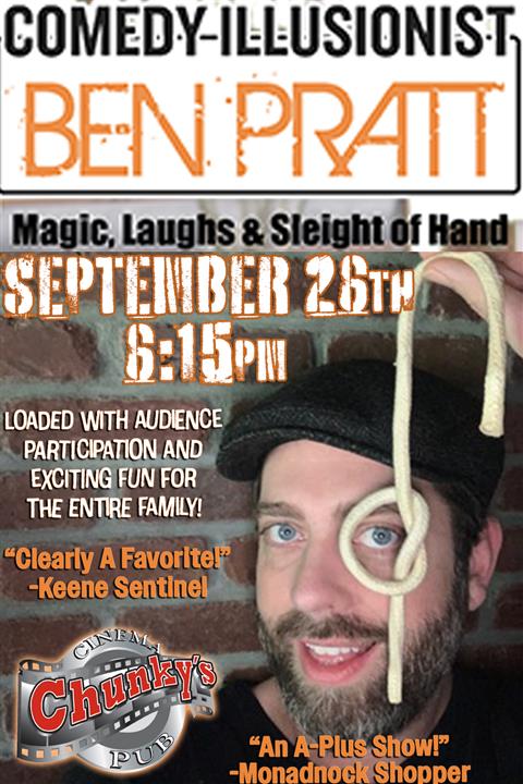 COMEDY ILLUSIONIST: BEN PRATT 09/26/26 poster
