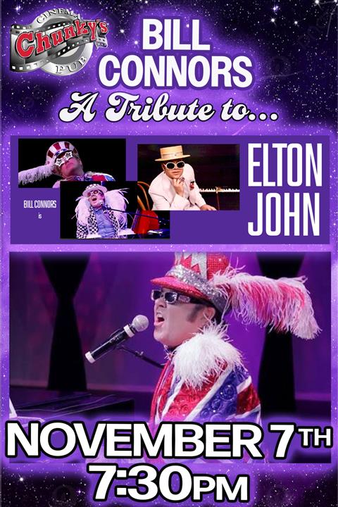 LIVE ELTON TRIBUTE: BILL CONNORS! 11/07/26 poster