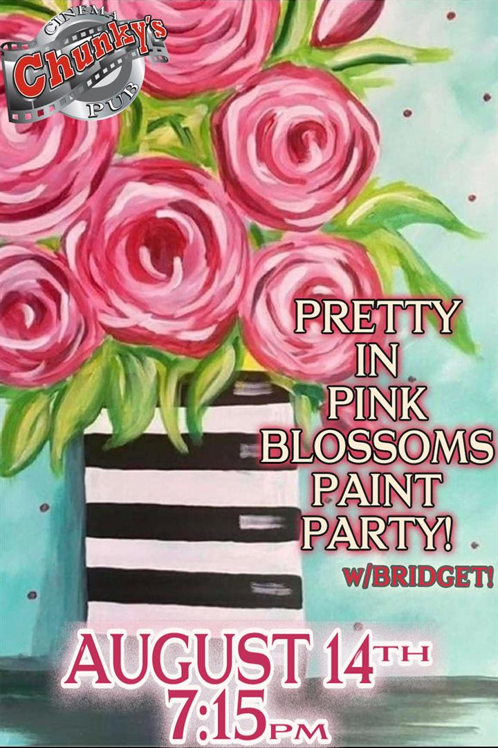 PAINT PARTY: PRETTY IN PINK BLOSSOMS! 08/14/26 Movie Poster