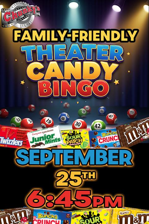 LIVE THEATER CANDY BINGO! 09/25/26 poster