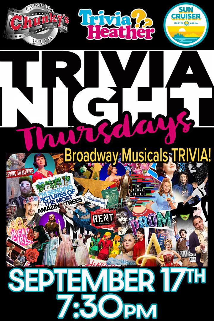 18+ LIVE TRIVIA NIGHT: BROADWAY MUSICALS! 09/17/26 Movie Poster