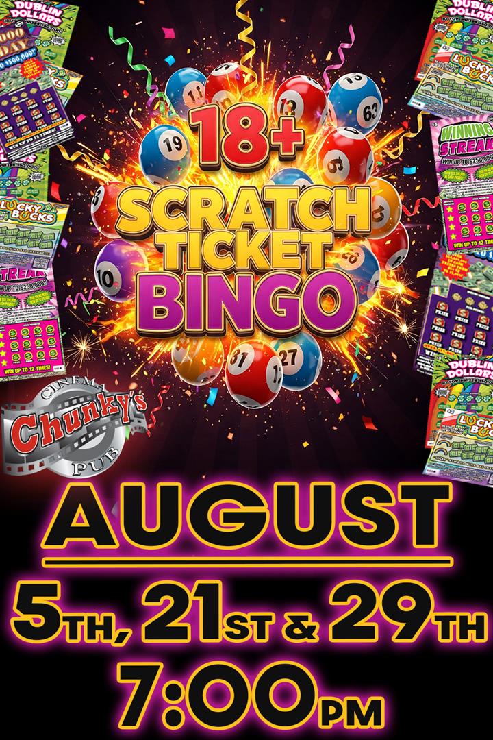 18+ LIVE SCRATCH TICKET BINGO NIGHT! 08/05/26 Movie Poster