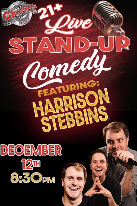 LIVE 21+ COMEDY: HARRISON STEBBINS! 12/12/26 poster