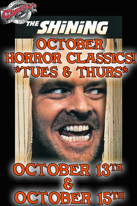 HORROR CLASSICS 2026: THE SHINING! 10/13 & 10/15 poster