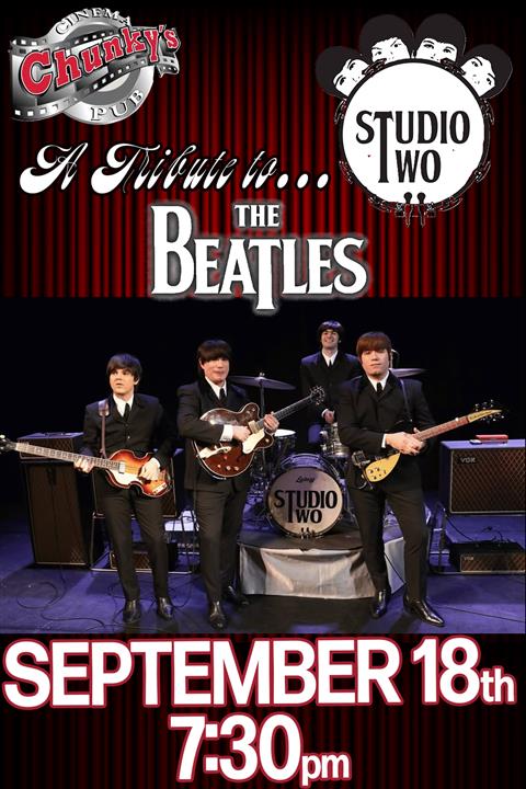 LIVE 18+ A TRIBUTE TO THE BEATLES: STUDIO TWO! 09/18/26 poster