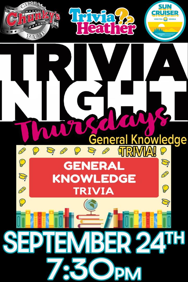 18+ LIVE TRIVIA NIGHT: GENERAL KNOWLEDGE! 09/24/26 Movie Poster