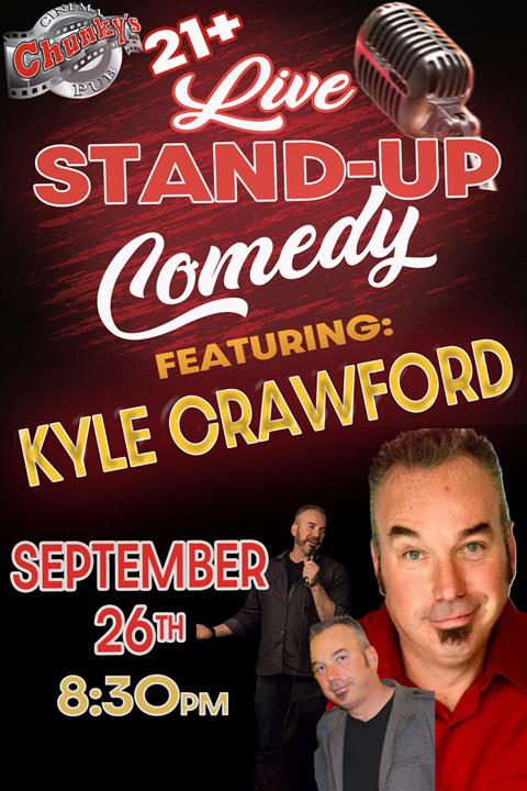 LIVE 21+ COMEDY: KYLE CRAWFORD! 09/26/26 poster