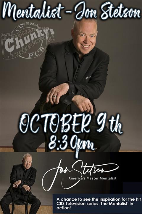 LIVE 18+ MENTALIST: JON STETSON! 10/09/26 poster
