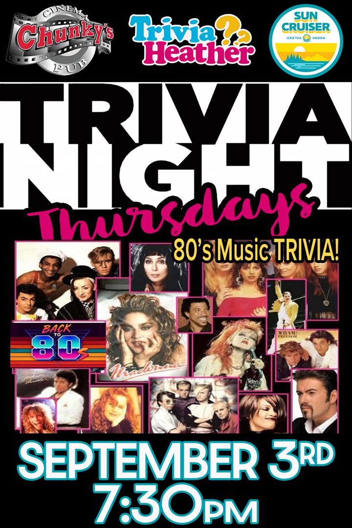 18+ LIVE TRIVIA NIGHT: 80'S MUSIC! 09/03/26 Movie Poster