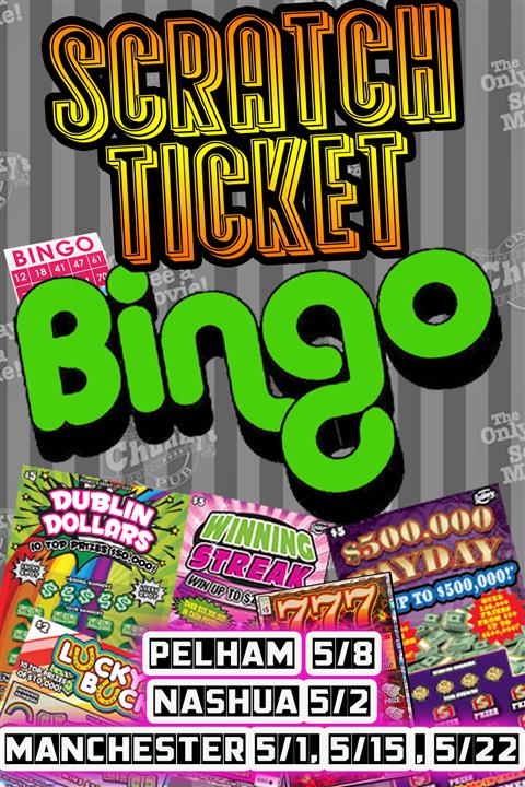 21+ SCRATCH TICKET BINGO! 5-1-24 poster