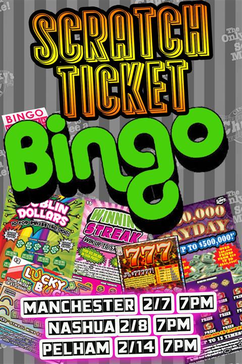 21+ SCRATCH TICKET BINGO! FEB 2024 poster