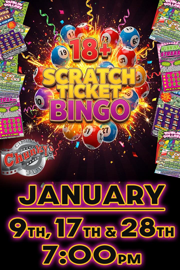 18+ LIVE SCRATCH TICKET BINGO NIGHT! 1/28 Movie Poster