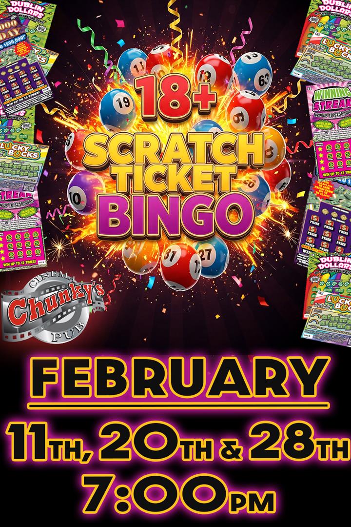 18+ LIVE SCRATCH TICKET BINGO NIGHT! 02/28/26 Movie Poster