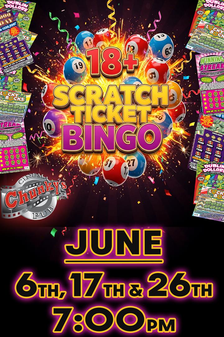 18+ LIVE SCRATCH TICKET BINGO NIGHT! 06/06/26 Movie Poster