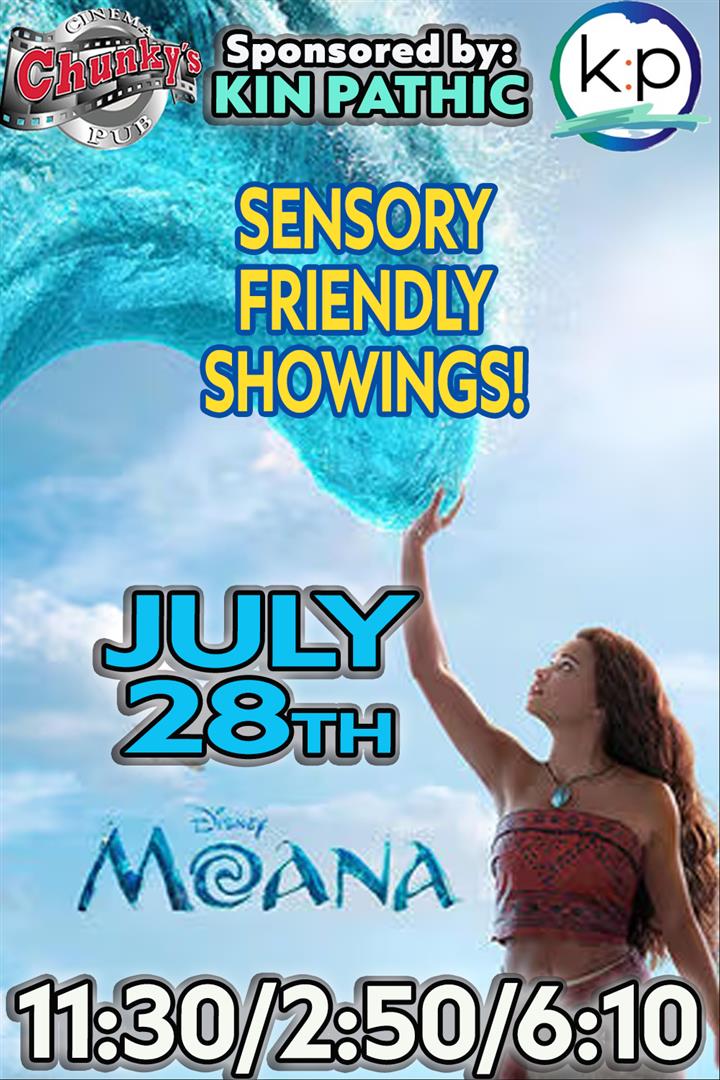 SENSORY FRIENDLY: MOANA! 07/28 Movie Poster