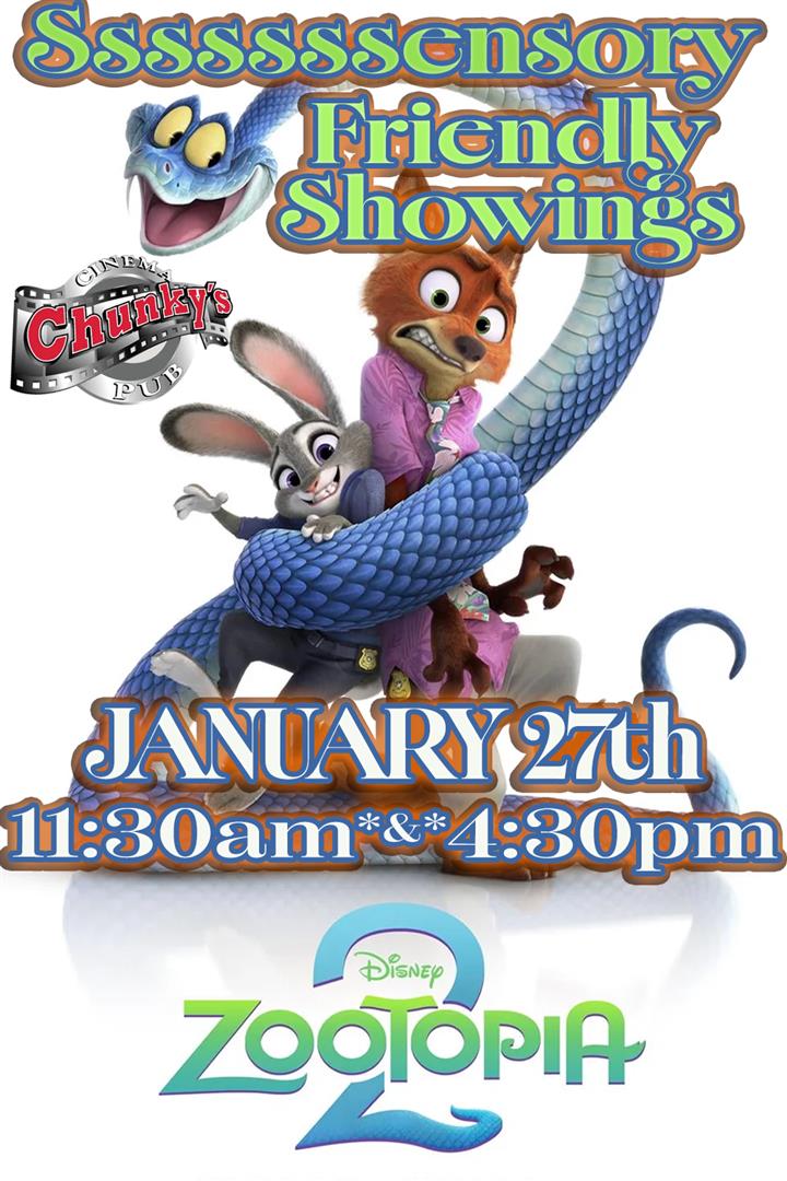 Sensory Friendly: Zootopia 2 Movie Poster