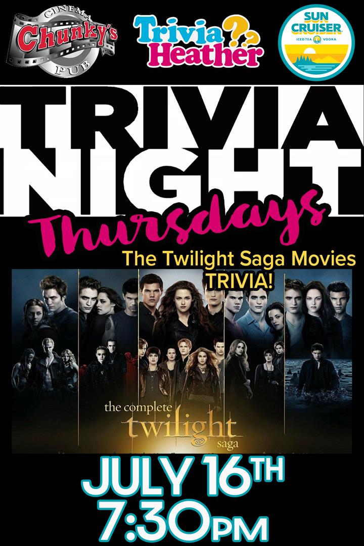 18+ LIVE TRIVIA NIGHT: THE TWILIGHT SAGA (MOVIES ONLY)! 07/16/26 Movie Poster