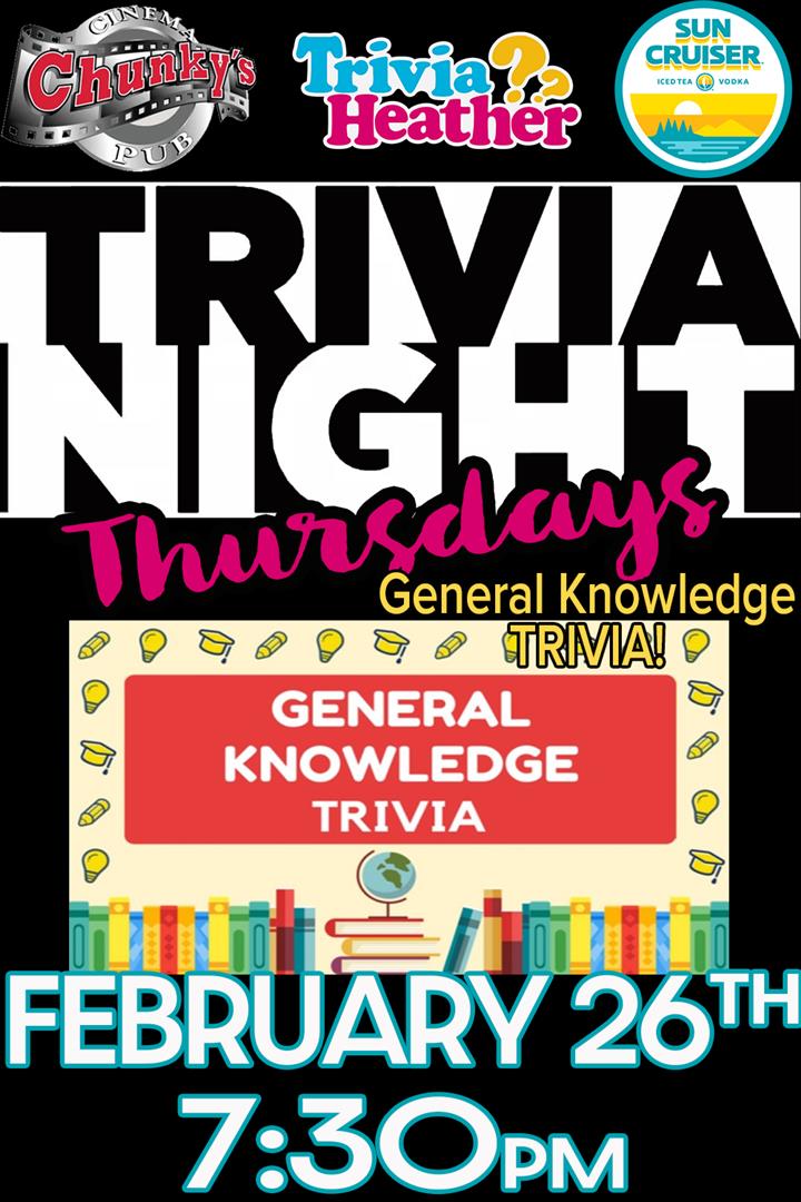 18+ LIVE TRIVIA NIGHT: GENERAL KNOWLEDGE! 02/26/26 Movie Poster