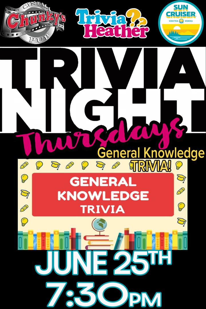 18+ LIVE TRIVIA NIGHT: GENERAL KNOWLEDGE! 06/25/26 Movie Poster