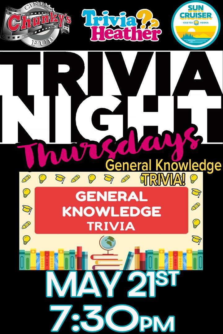 18+ LIVE TRIVIA NIGHT: GENERAL KNOWLEDGE! 05/21/26 Movie Poster