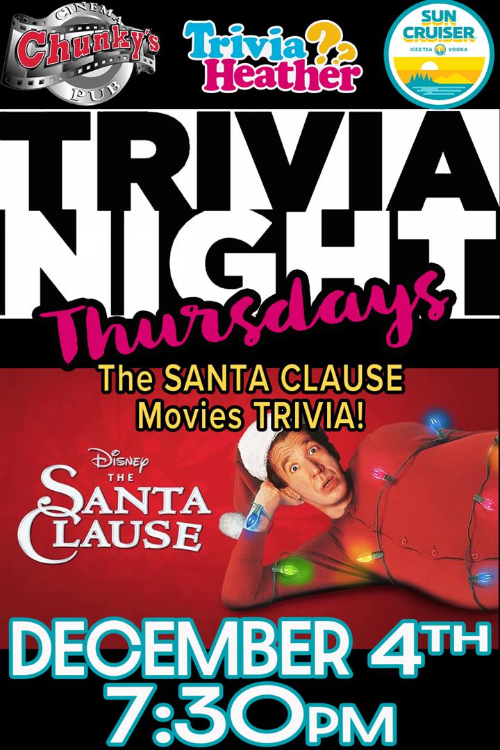 18+ LIVE TRIVIA NIGHT: THE SANTA CLAUSE MOVIES! 12/04 Movie Poster