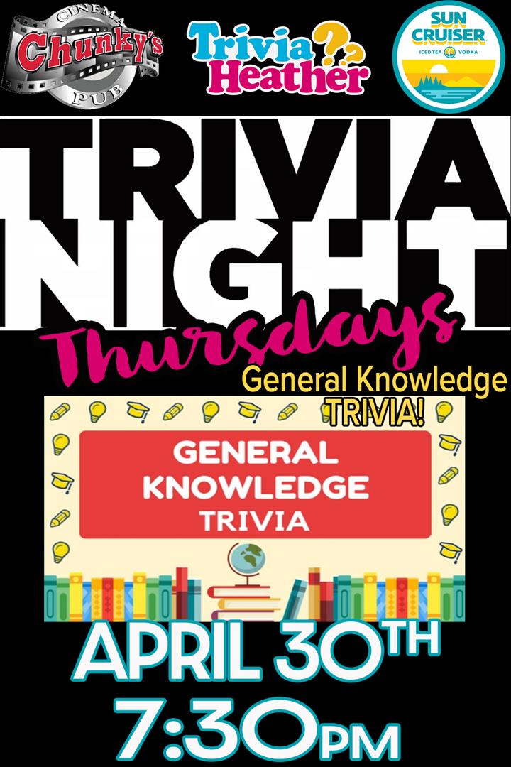 18+ LIVE TRIVIA NIGHT: GENERAL KNOWLEDGE! 04/30/26 Movie Poster