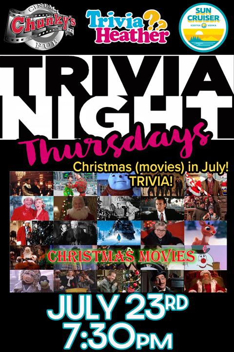 18+ LIVE TRIVIA NIGHT: CHRISTMAS (MOVIES) IN JULY! 07/23/26 poster