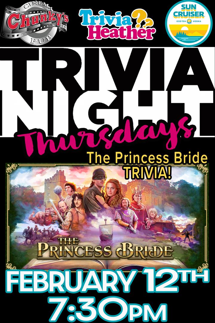 18+ LIVE TRIVIA NIGHT: THE PRINCESS BRIDE! 2/12 Movie Poster