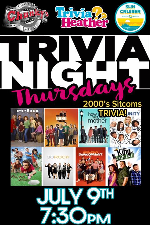 18+ LIVE TRIVIA NIGHT: 2000'S SITCOMS! 07/09/26 poster