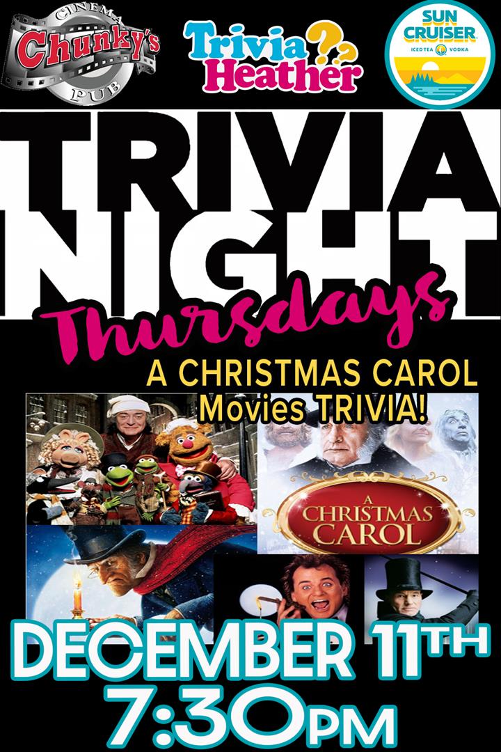 18+ LIVE TRIVIA NIGHT: "A CHRISTMAS CAROL" MOVIES! 12/11 Movie Poster