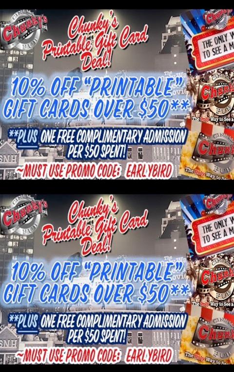 10% printable GC deal w/complimentary admission image