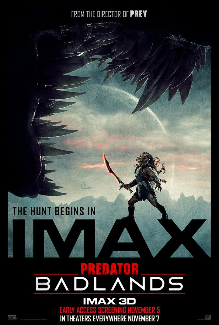 Predator: Badlands Early Access Screening IMAX Movie Poster