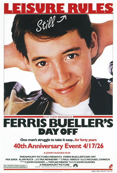 Ferris Bueller's Day Off (40th Anniversary) poster