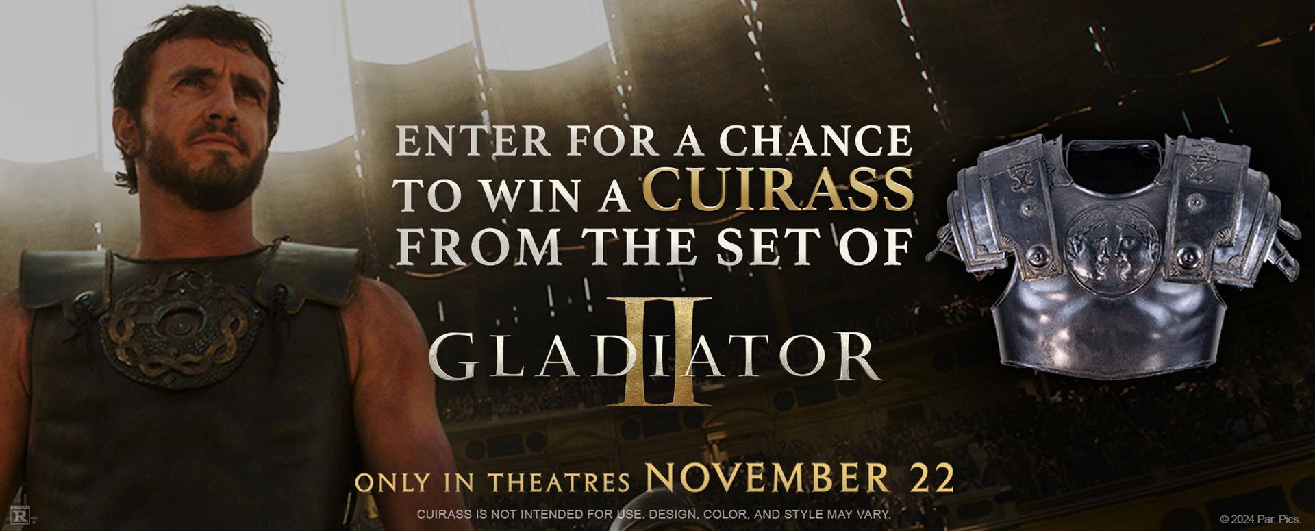 GLADIATOR II Rewards Sweepstakes Official Rules image